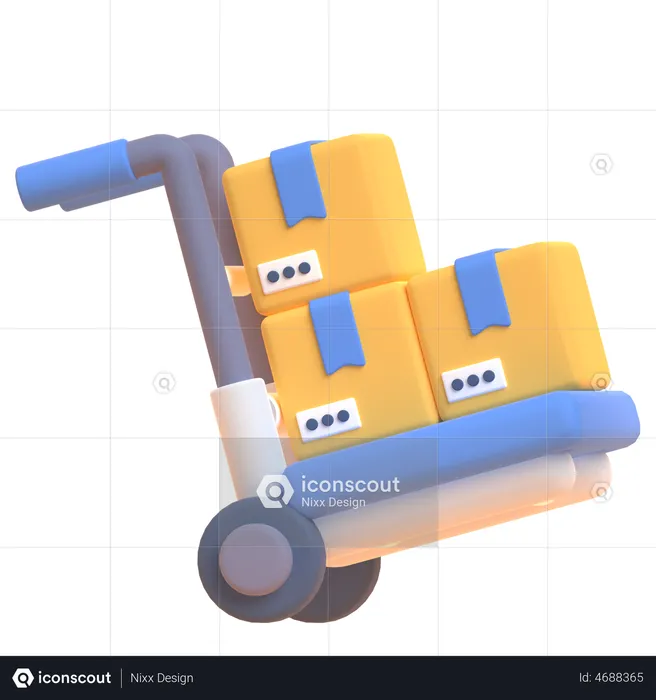 Logistics Trolley  3D Illustration