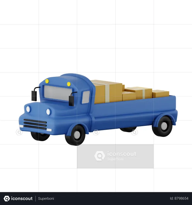Logistics Truck  3D Icon
