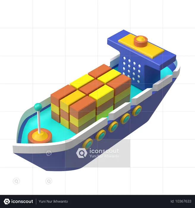 Logistikschiff  3D Icon