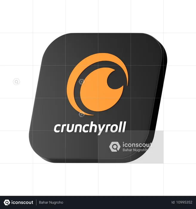 Logo de crunchyroll Logo 3D Icon