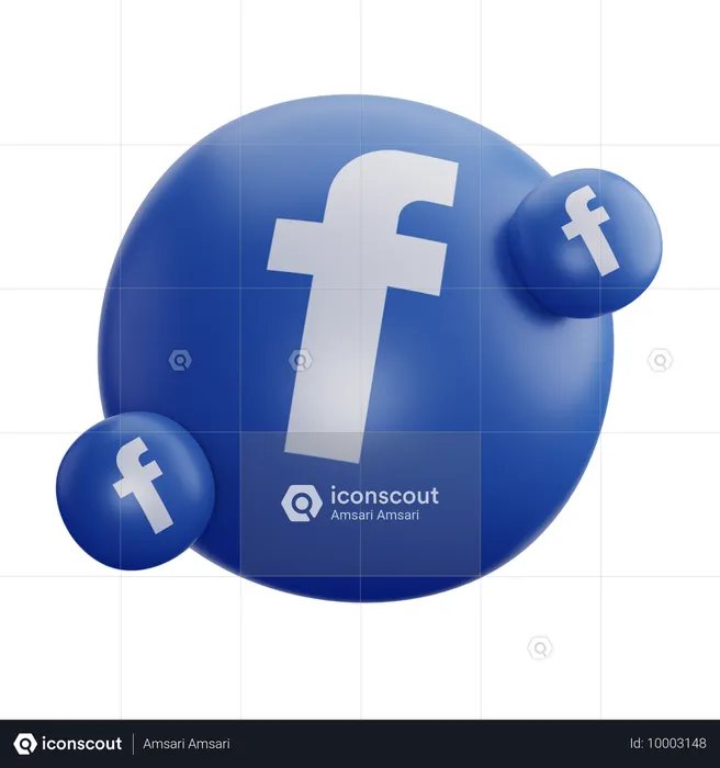 Logo Facebook Logo 3D Icon