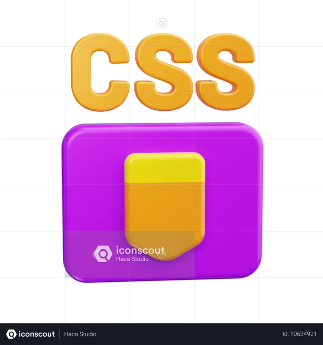 Logotipo css  3D Icon