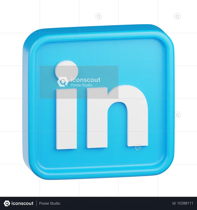 Logotipo de LinkedIn  3D Icon