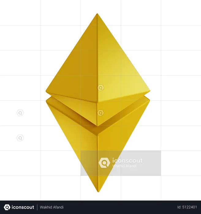 Logotipo de Etereum  3D Icon