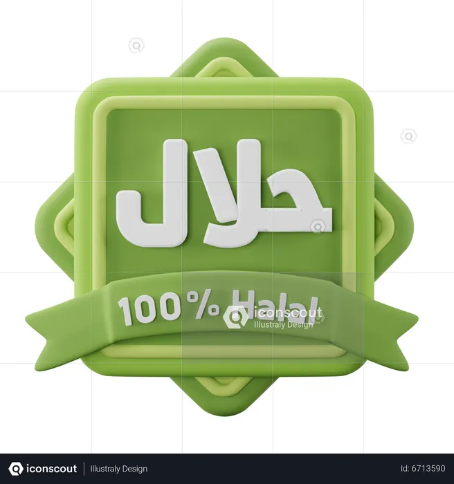 Logotipo halal  3D Icon