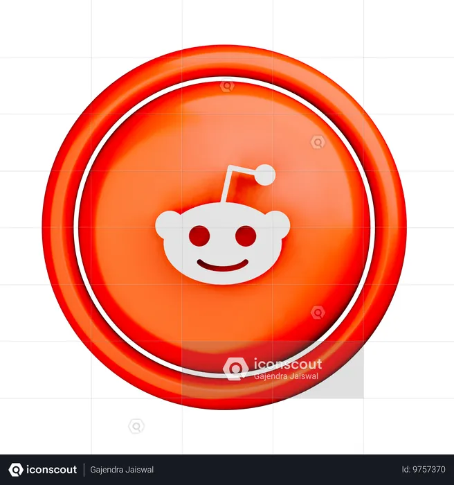 Logotipo de reddit  3D Icon