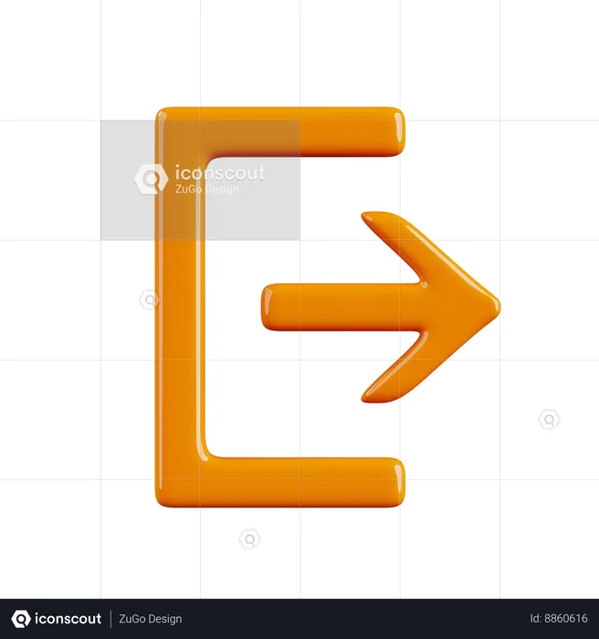 Logout  3D Icon