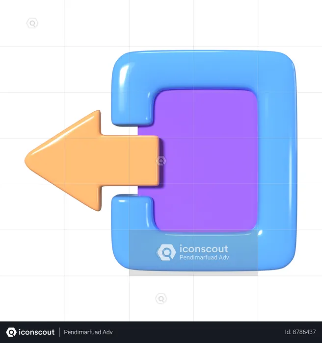 Logout  3D Icon