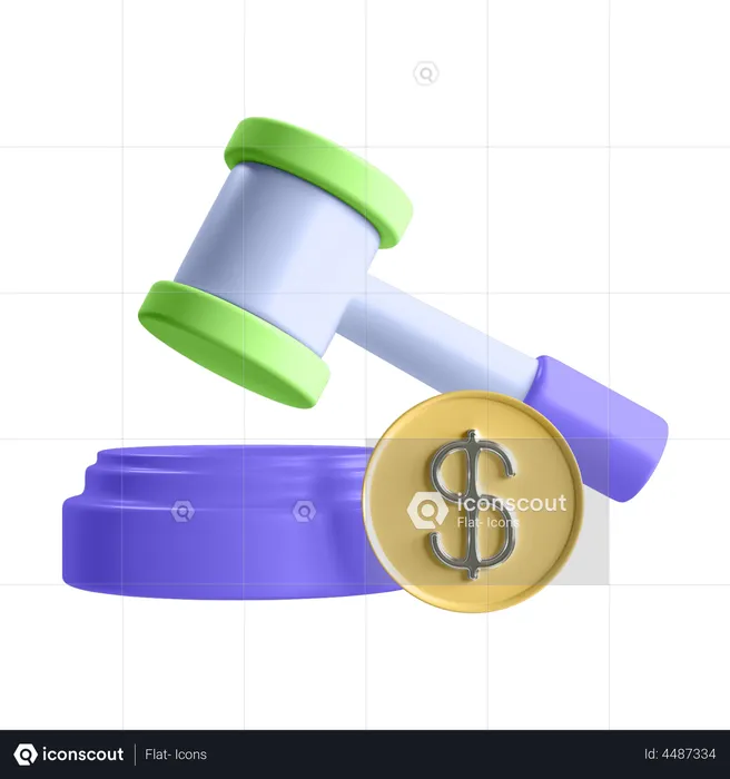 Droit financier  3D Illustration