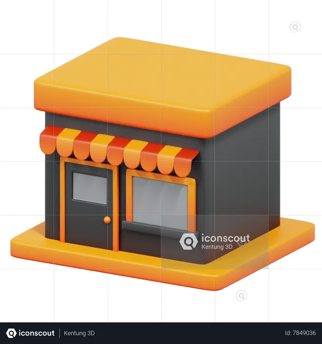 Loja de compras  3D Icon