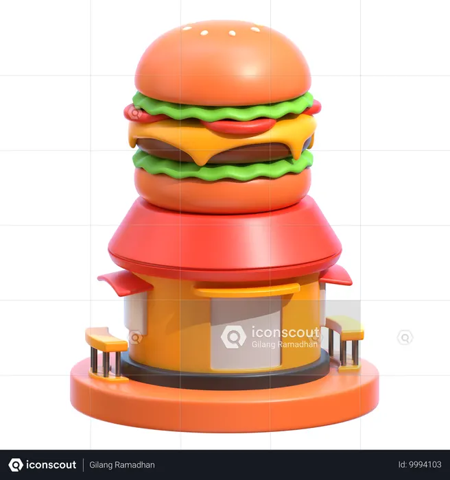 Loja de comida  3D Icon