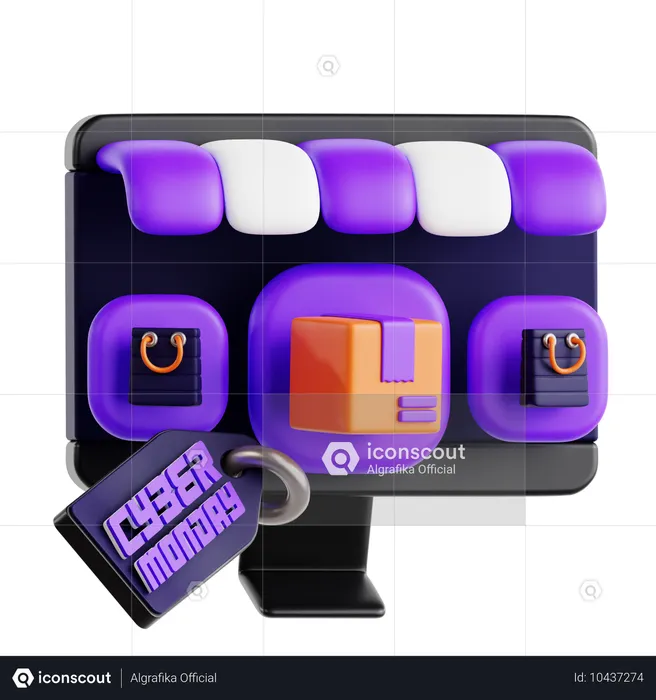 Loja online  3D Icon