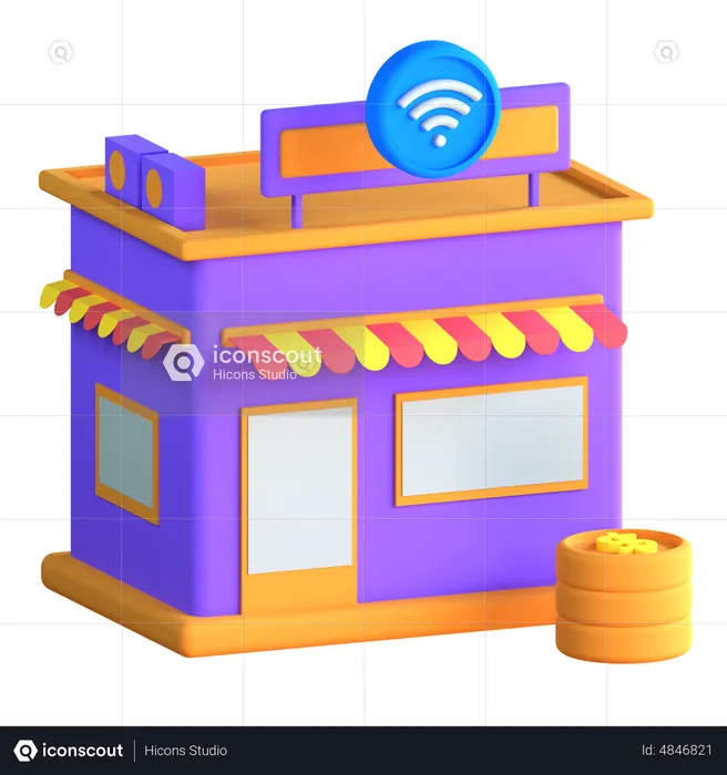 Loja online  3D Icon