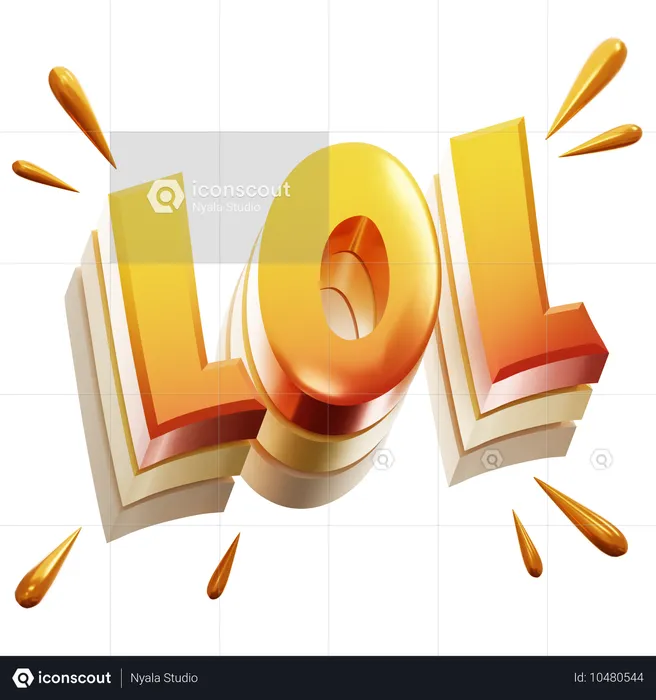 Lol Sticker  3D Icon