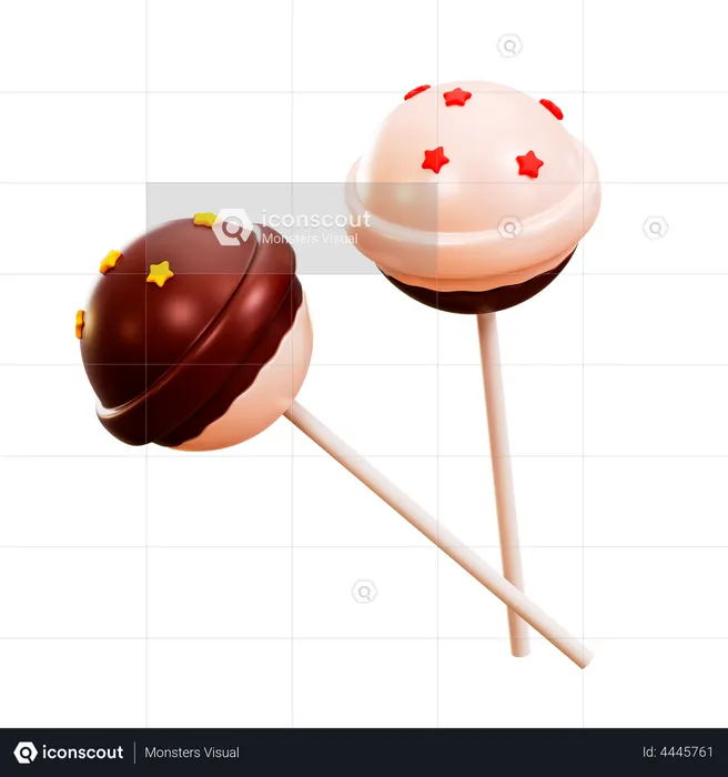 Lollipop Choco  3D Illustration