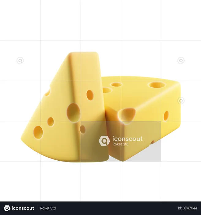 Lonchas de queso  3D Icon