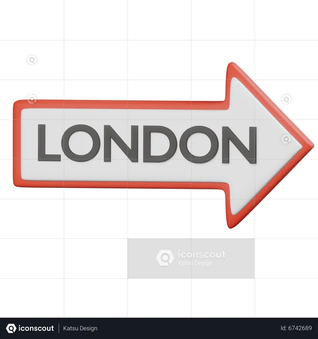 London Street Sign  3D Icon
