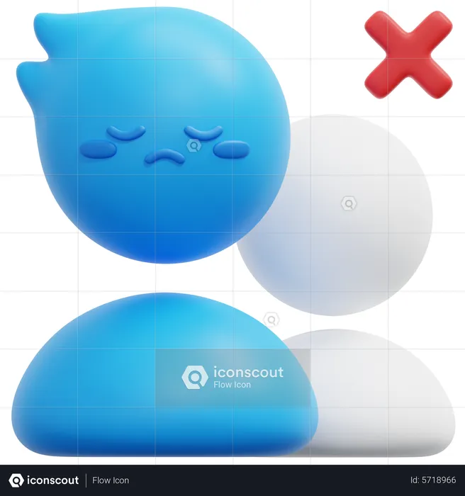 Lonely Emoji 3D Icon
