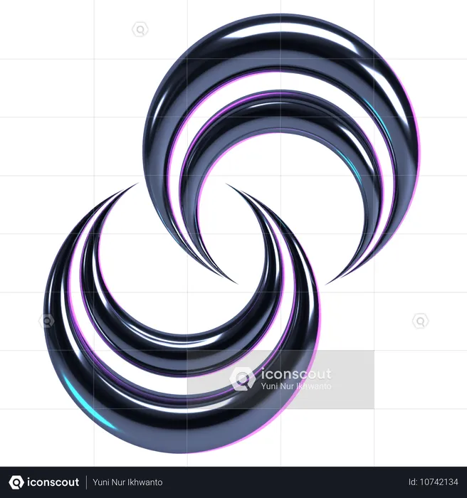 Loop infinito cromado twirl  3D Icon