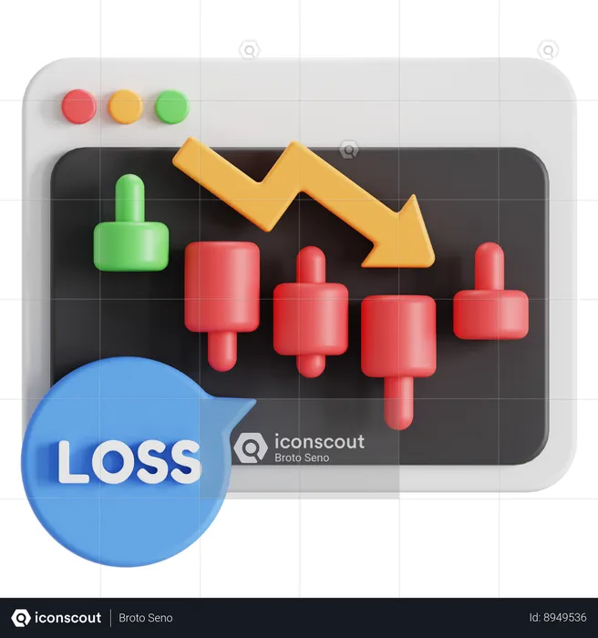 Loss  3D Icon