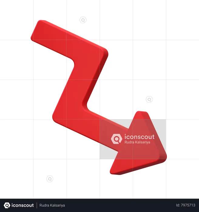 Loss Arrow  3D Icon