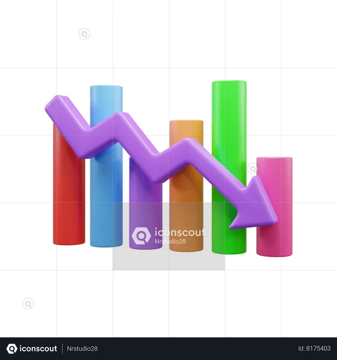 Loss Chart  3D Icon