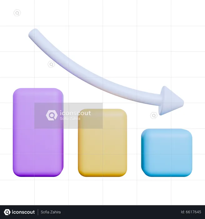 Loss Chart  3D Icon