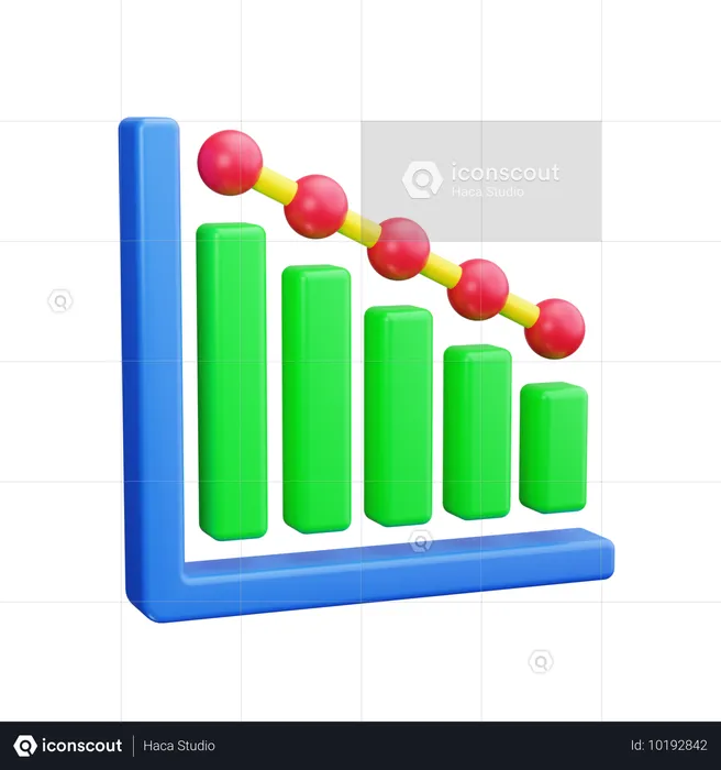 Loss Chart  3D Icon