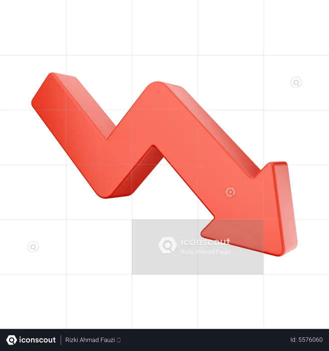Loss Chart  3D Icon