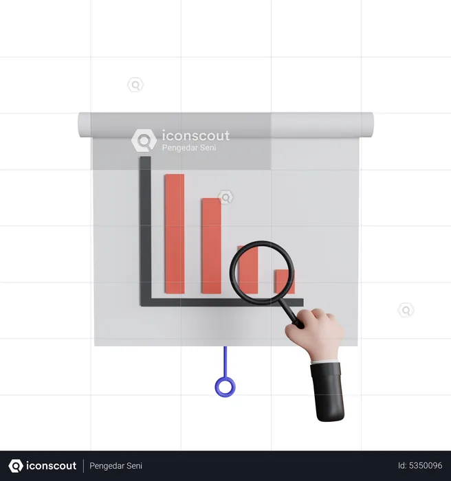 Loss Chart Analysis  3D Icon