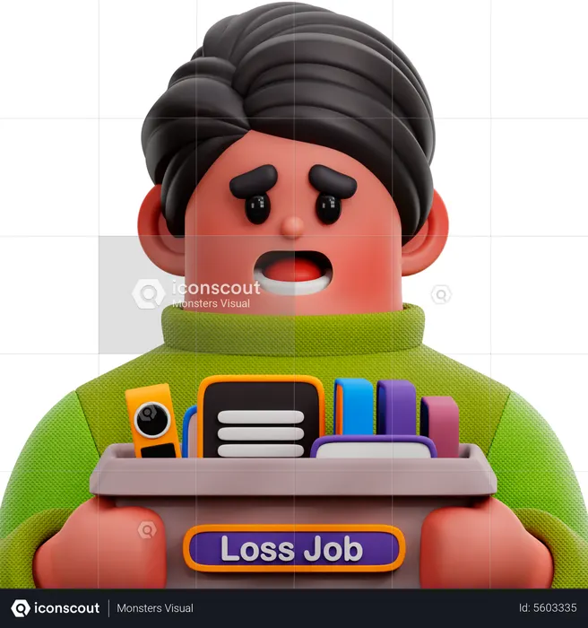 Loss Job  3D Icon