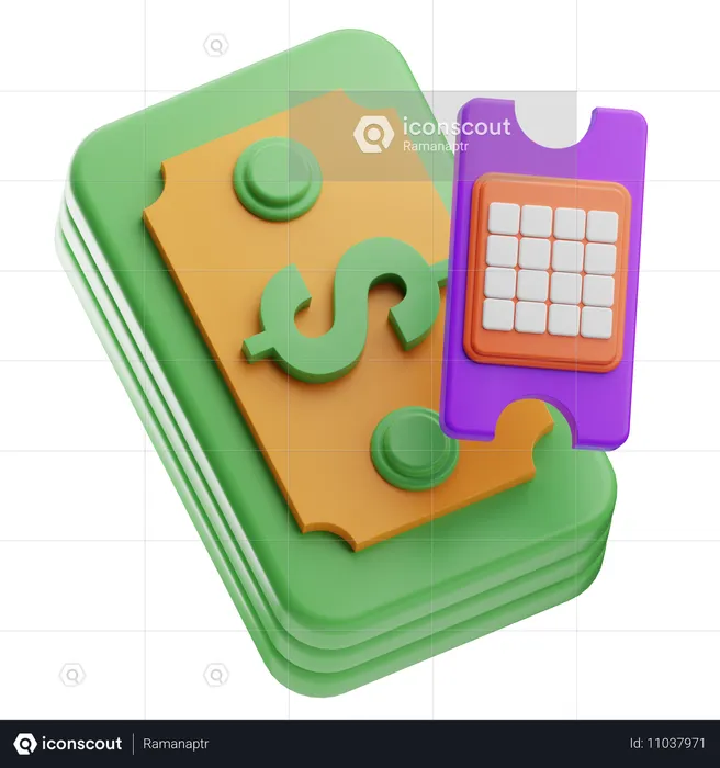 Ganar lotería  3D Icon