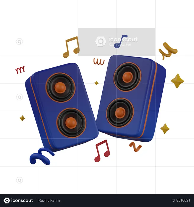 Loudspeaker Sound System  3D Icon