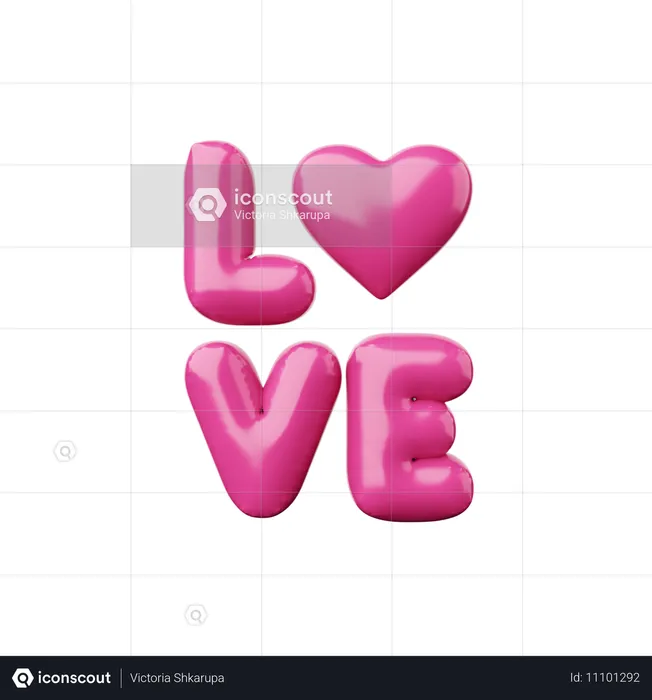 Love  3D Icon