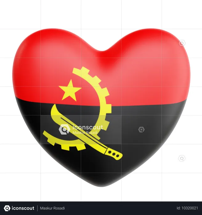 Love Angola  3D Icon