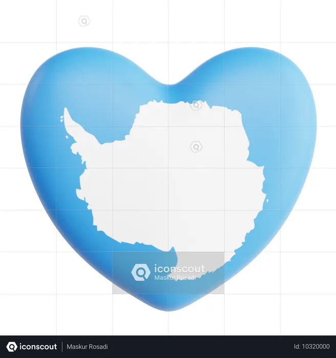 Love Antarctica  3D Icon