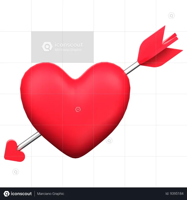 Love Arrow  3D Icon