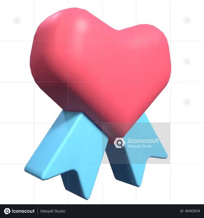 Love Badge  3D Illustration