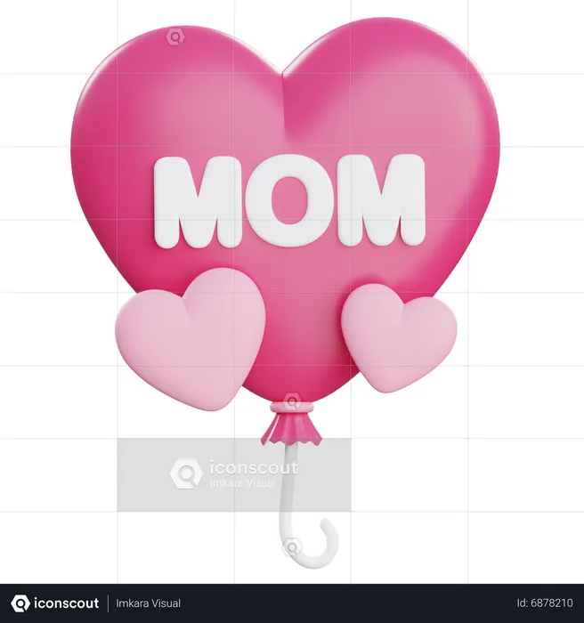 Love Balloon  3D Icon