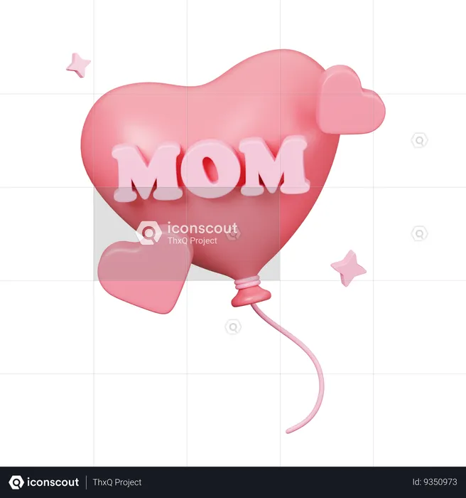 Love Balloon  3D Icon