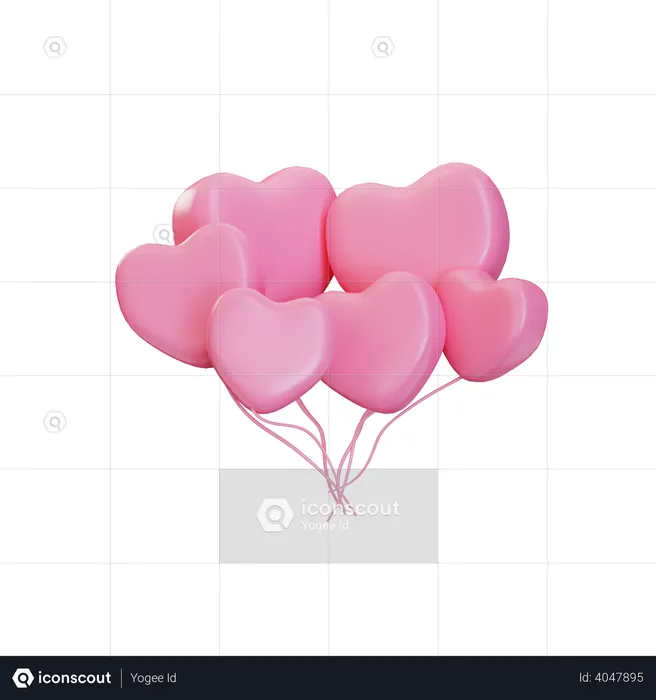 Love Balloon  3D Illustration