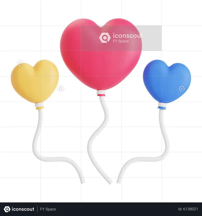 Love Balloon  3D Icon