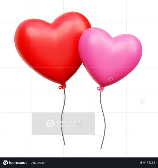 Love Balloon  3D Icon