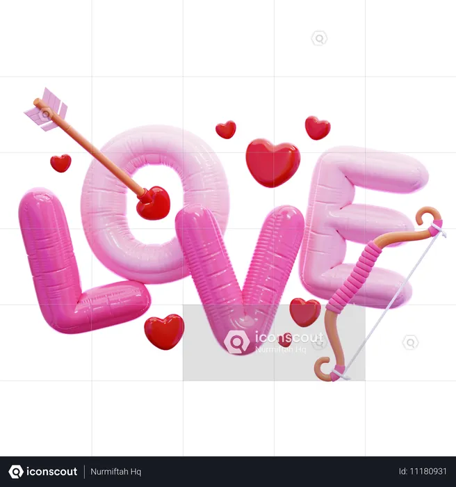 Love Balloons  3D Icon