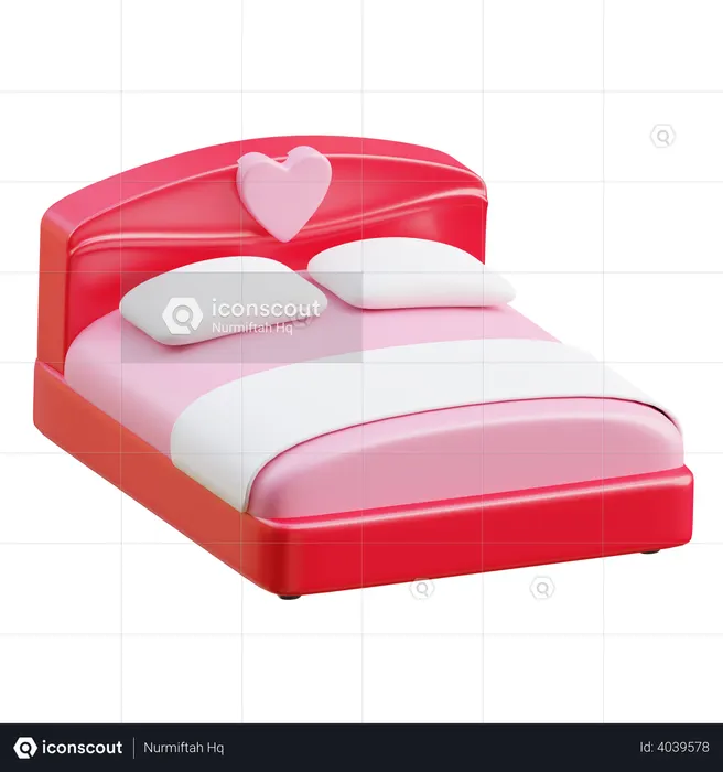 Love bed  3D Icon
