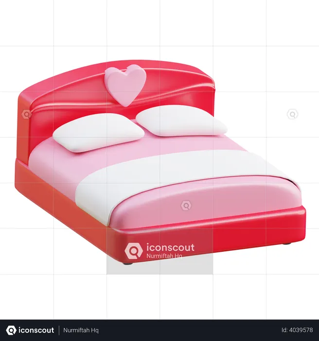 Love bed  3D Icon