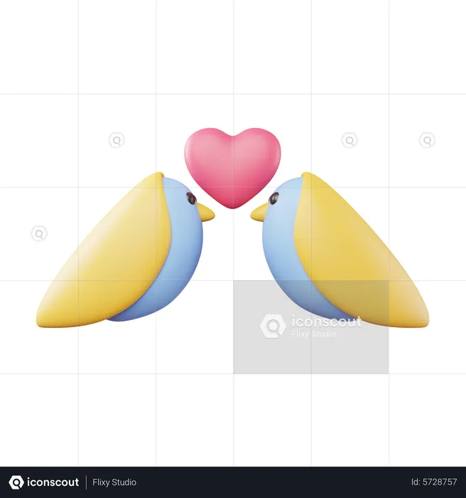 Love bird  3D Icon