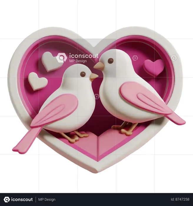 Love Birds  3D Icon