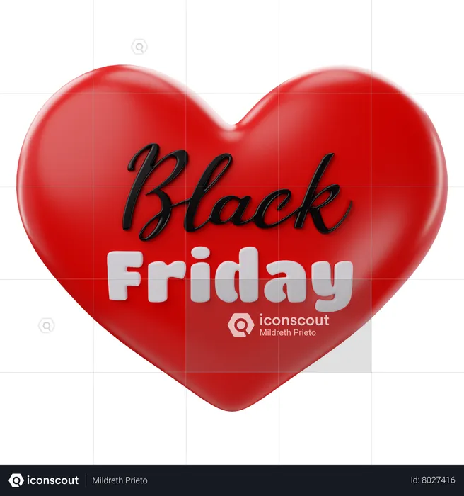 Love Black Friday  3D Icon