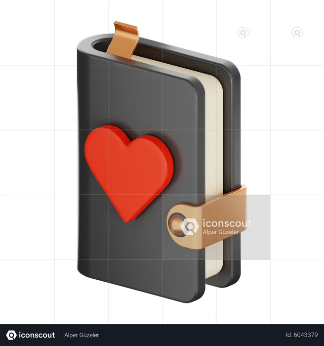 Love Book  3D Icon